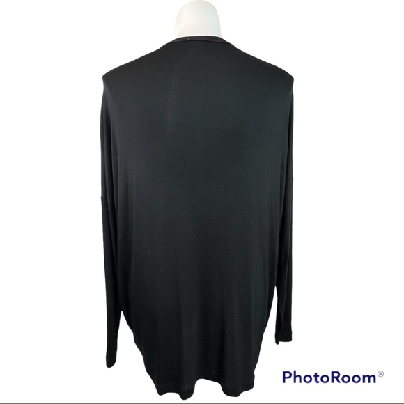 🎃SOLD🎃 CAbi Henley Long Sleeve Shirt Tunic Top 3624 Large Black - Picture 5 of 11